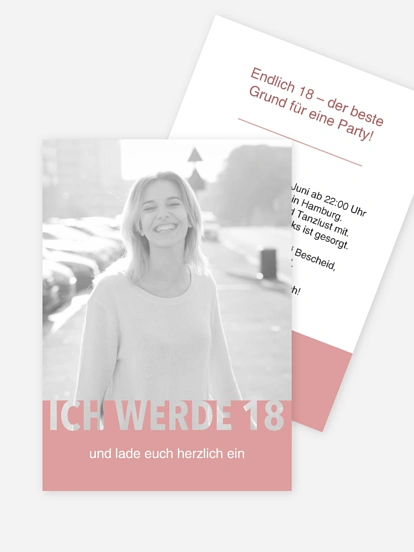 Einladung 18. Geburtstag Simple Lovely