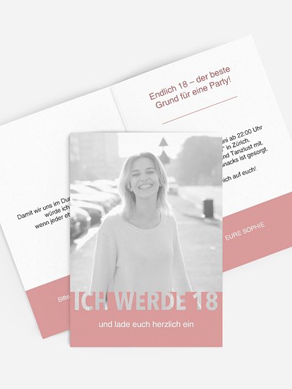 Einladung 18. Geburtstag Simple Lovely