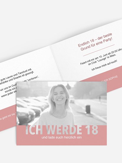 Einladung 18. Geburtstag Simple Lovely