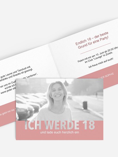 Einladung 18. Geburtstag Simple Lovely