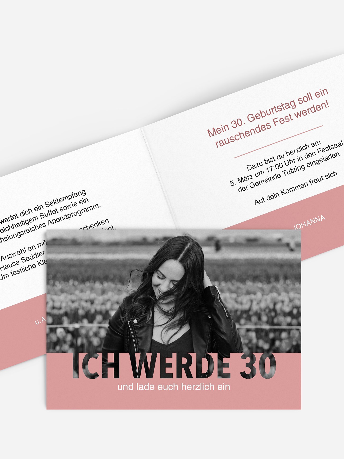 Einladung 30. Geburtstag Simple Lovely