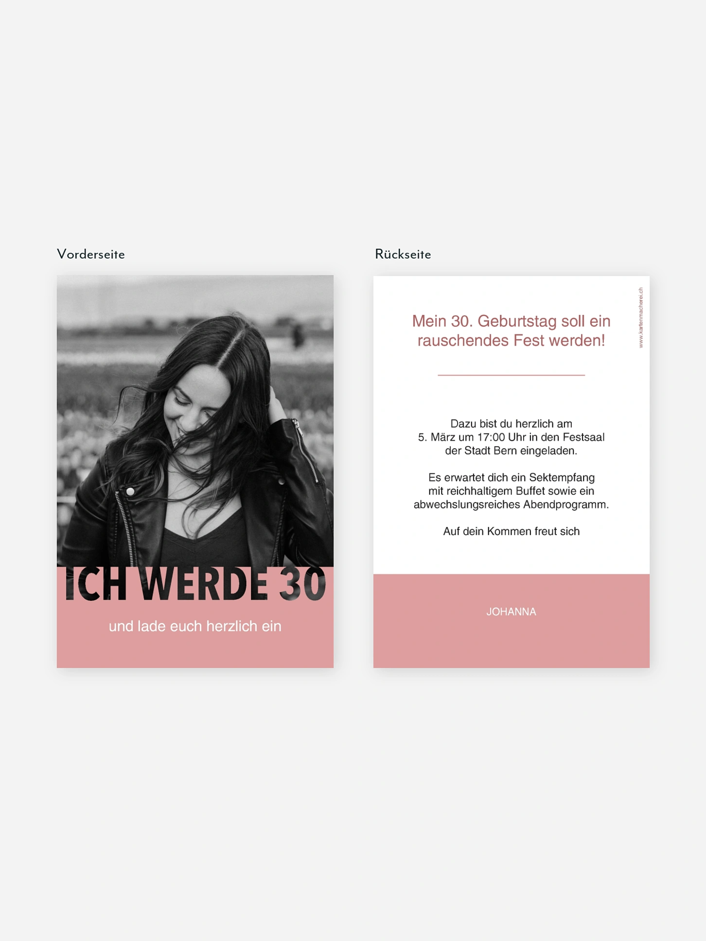 Einladung 30. Geburtstag Simple Lovely