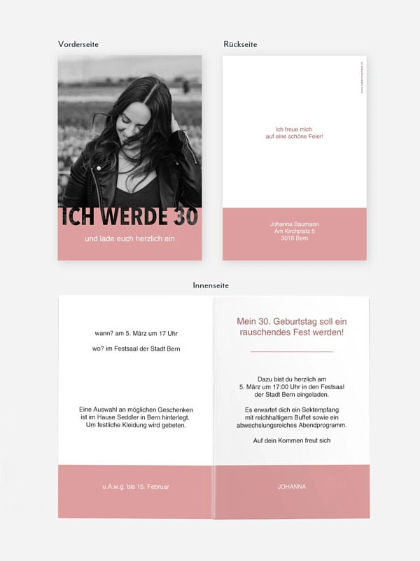 Einladung 30. Geburtstag Simple Lovely