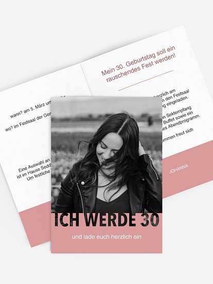 Einladung 30. Geburtstag Simple Lovely