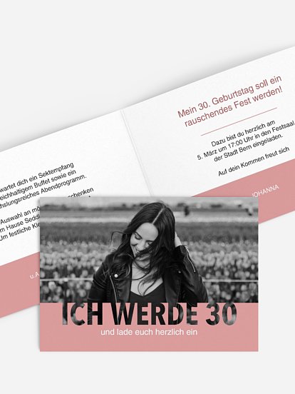 Einladung 30. Geburtstag Simple Lovely