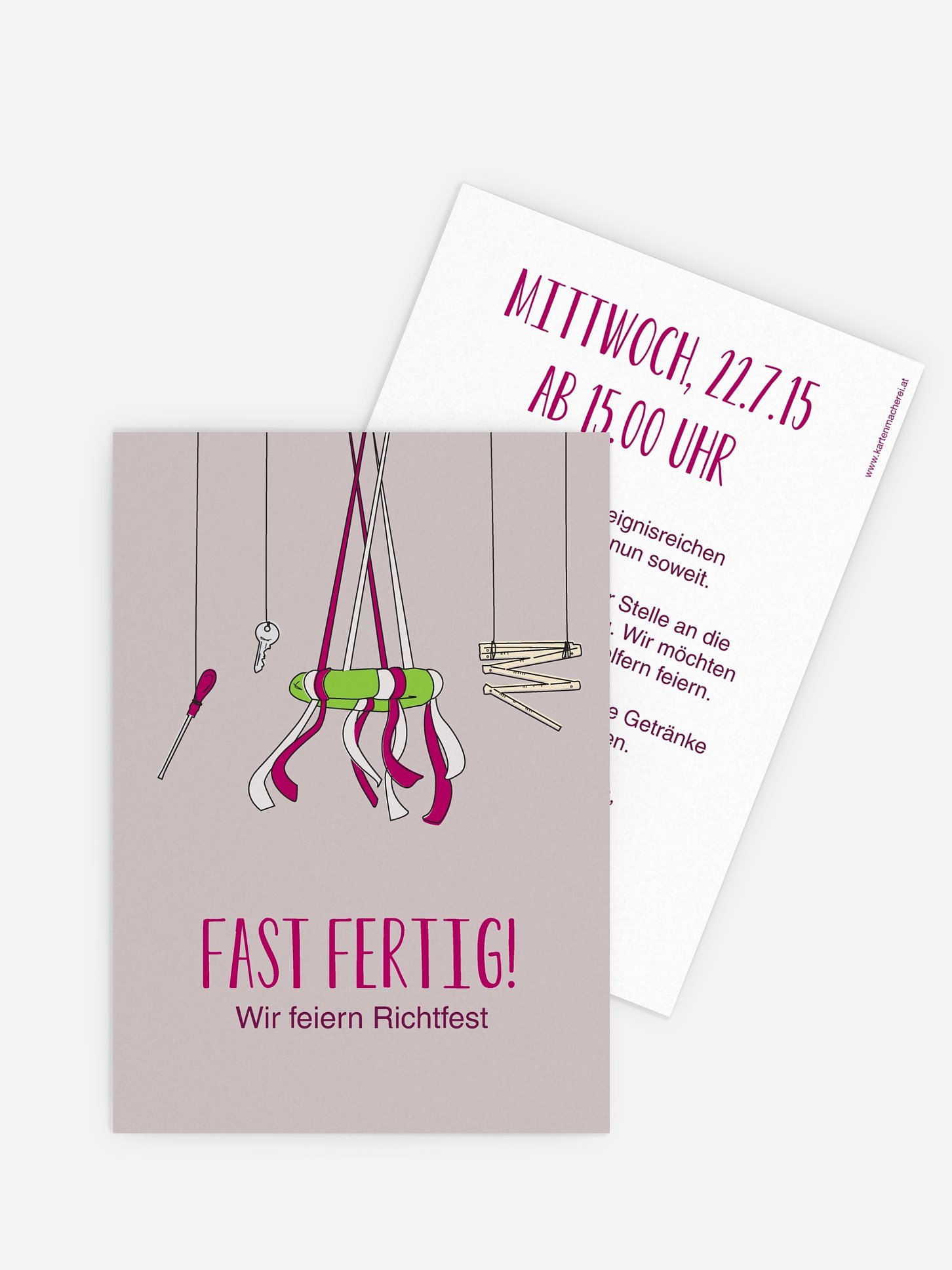 Partyeinladung Richtfest