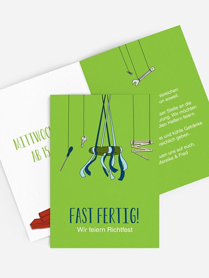 Partyeinladung Richtfest