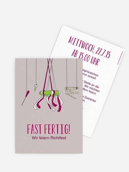 Partyeinladung Richtfest