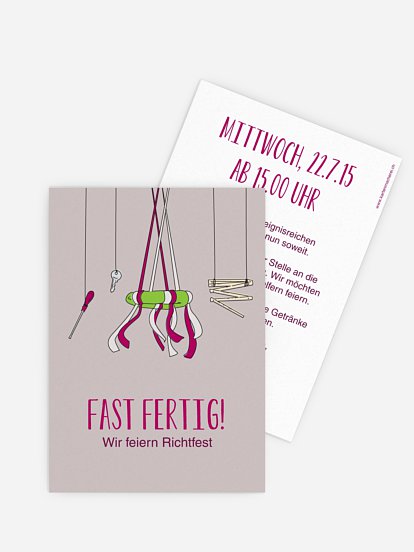 Partyeinladung Richtfest