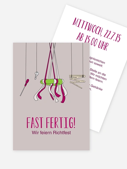 Partyeinladung Richtfest