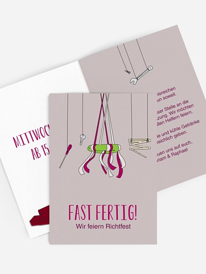 Partyeinladung Richtfest