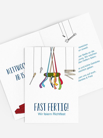 Partyeinladung Richtfest