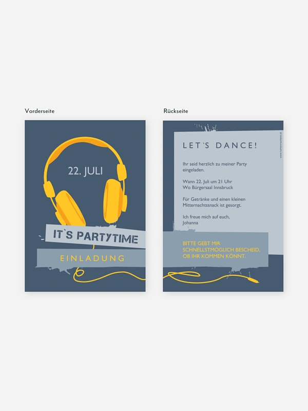 Partyeinladung Big Beats
