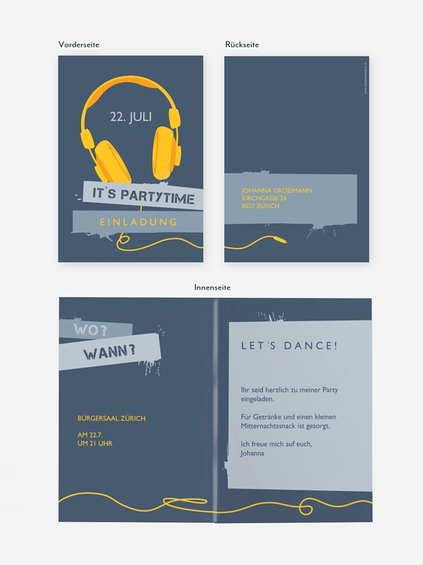 Partyeinladung Big Beats