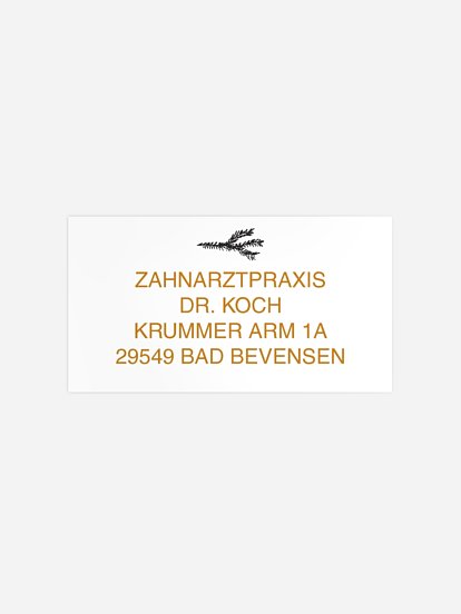 Empfängeraufkleber geschäftl. Weihnachten Weihnachtshirsch