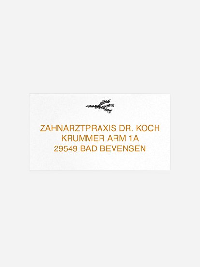 Empfängeraufkleber geschäftl. Weihnachten Weihnachtshirsch