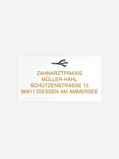 Empfängeraufkleber geschäftl. Weihnachten Weihnachtshirsch