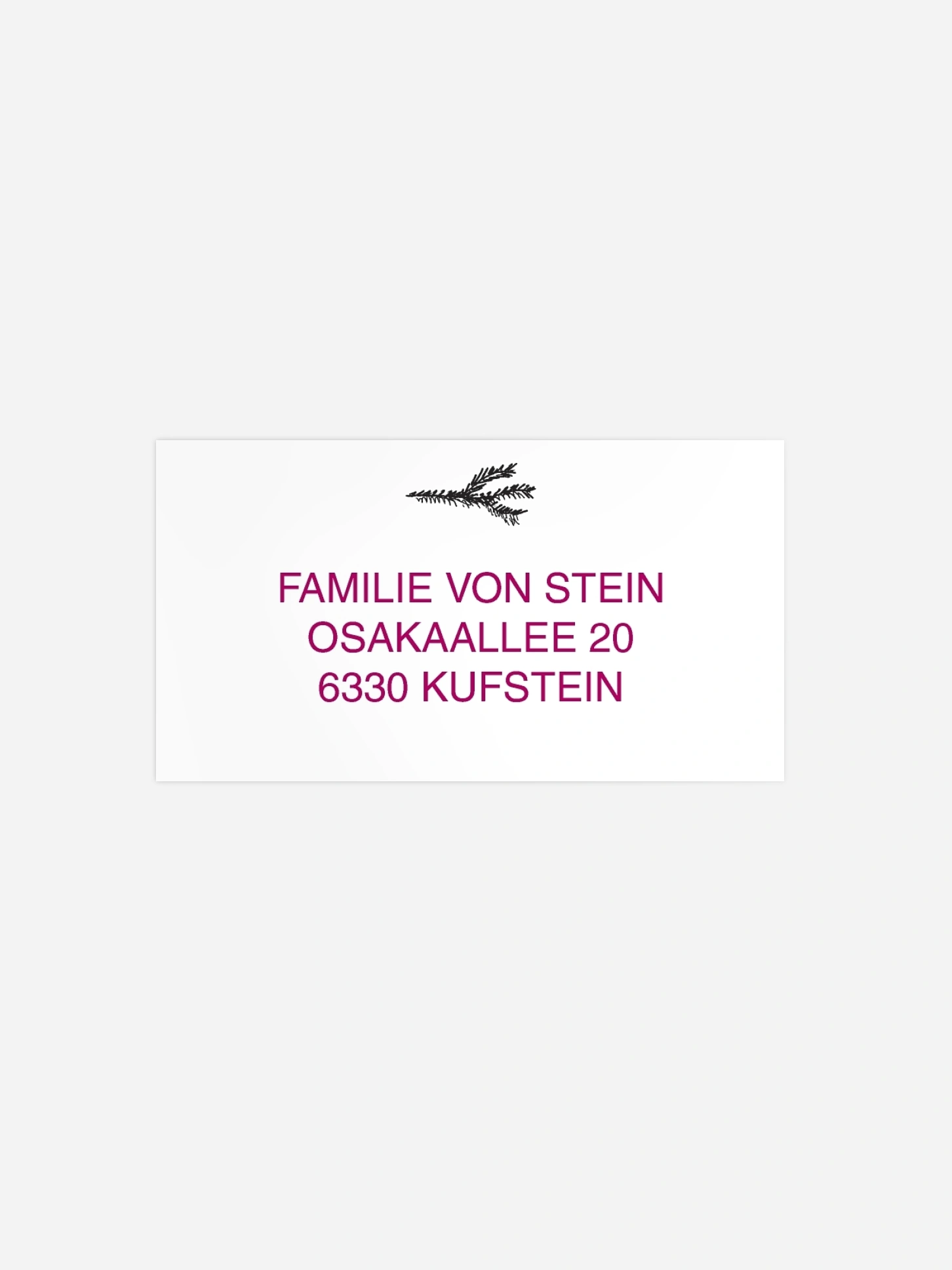 Empfängeraufkleber Weihnachten Weihnachtshirsch