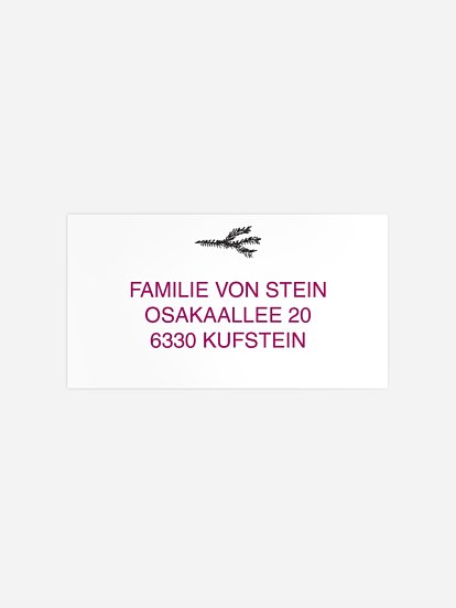 Empfängeraufkleber Weihnachten Weihnachtshirsch