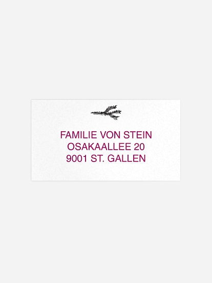 Empfängeraufkleber Weihnachten Weihnachtshirsch