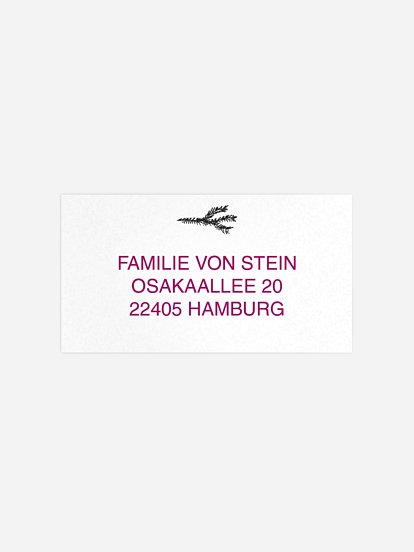 Empfängeraufkleber Weihnachten Weihnachtshirsch