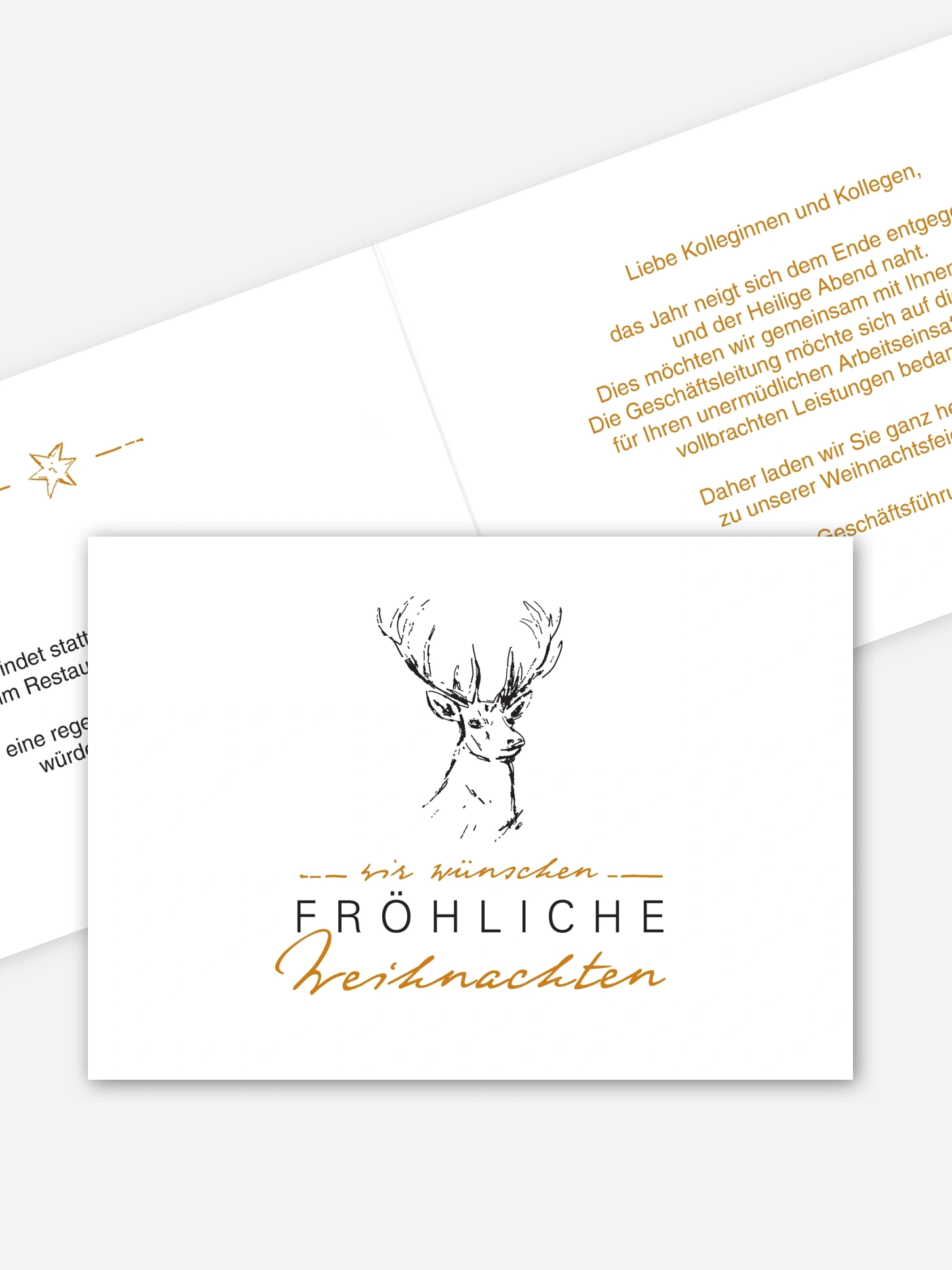 Weihnachtsfeier Weihnachtshirsch