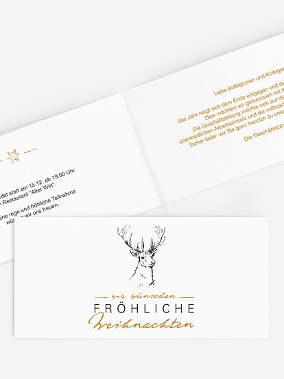Weihnachtsfeier Weihnachtshirsch