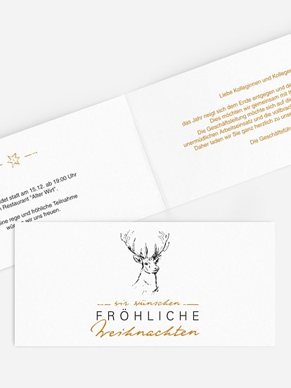 Weihnachtsfeier Weihnachtshirsch