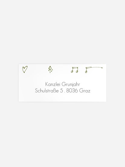 Absenderaufkleber geschäftl. Weihnachten O Tannenbaum Premium