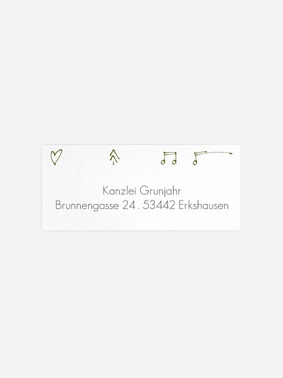 Absenderaufkleber geschäftl. Weihnachten O Tannenbaum Premium