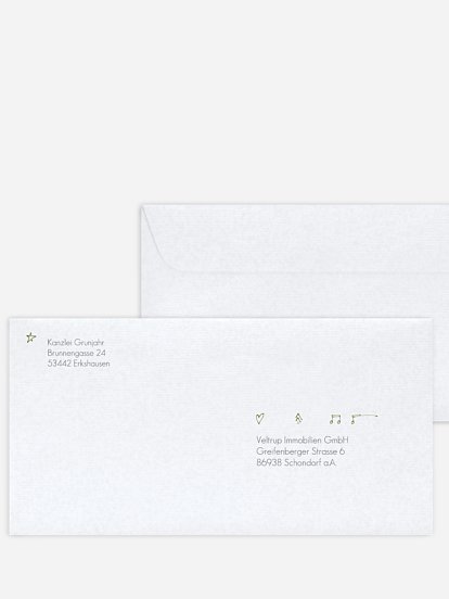 Bedruckte Umschläge geschäftl. Weihnachten O Tannenbaum Premium