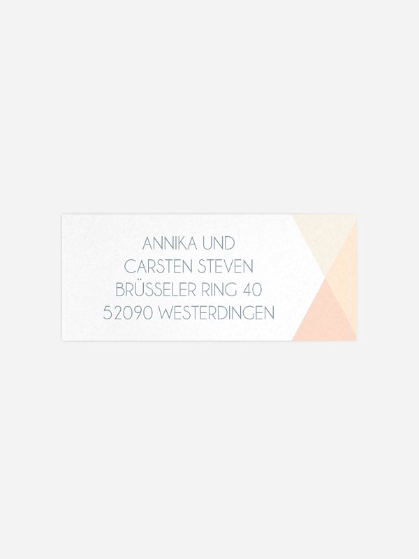 Absenderaufkleber Hochzeit Urban