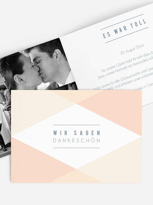 Dankeskarte Hochzeit Urban