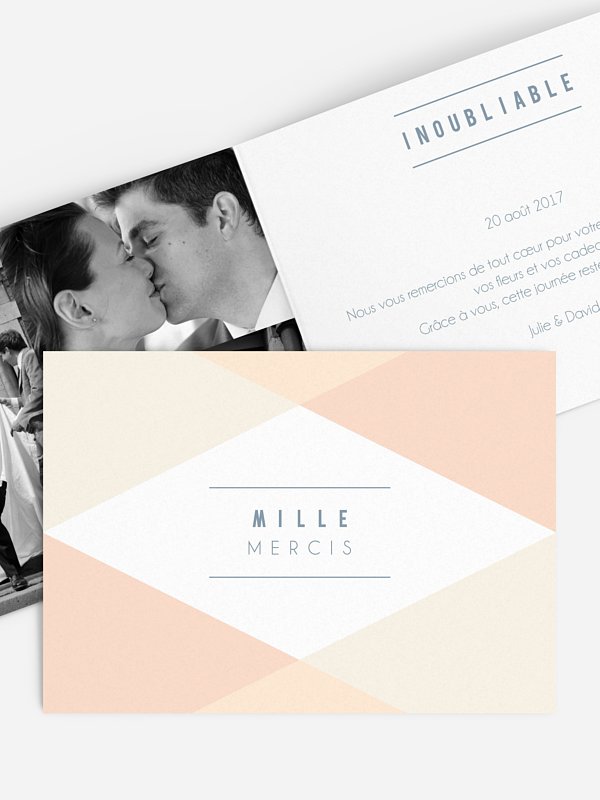 Carte de remerciements Graphique chic