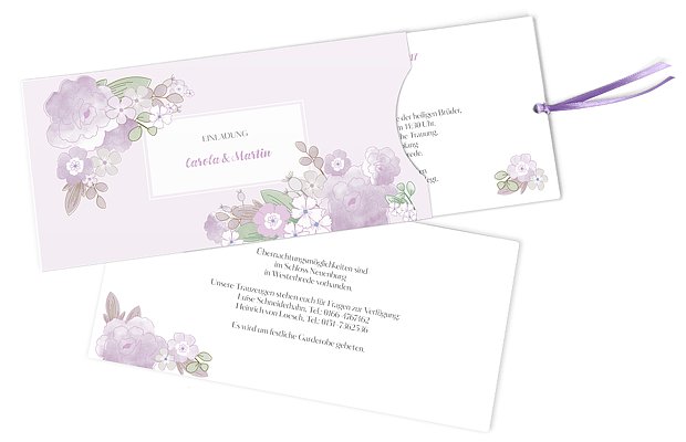 Hochzeitseinladung Blütenpracht