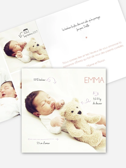 Faire-part naissance Petits Pictos