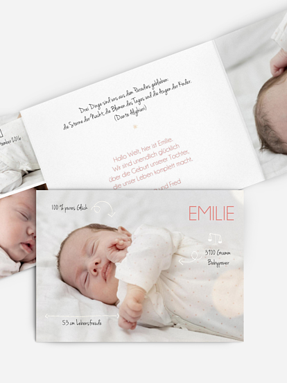 Geburtskarte Unikat