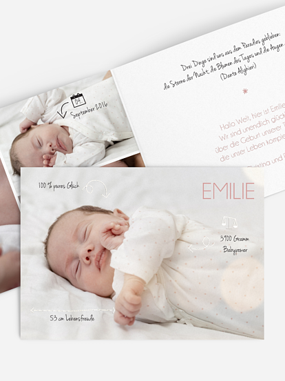 Geburtskarte Unikat