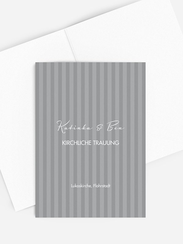 Kirchenheft Hochzeit Gestreift