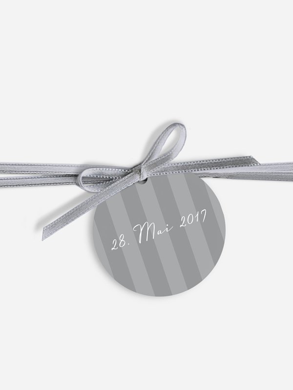 Anhänger mit Band zur Hochzeit Gestreift