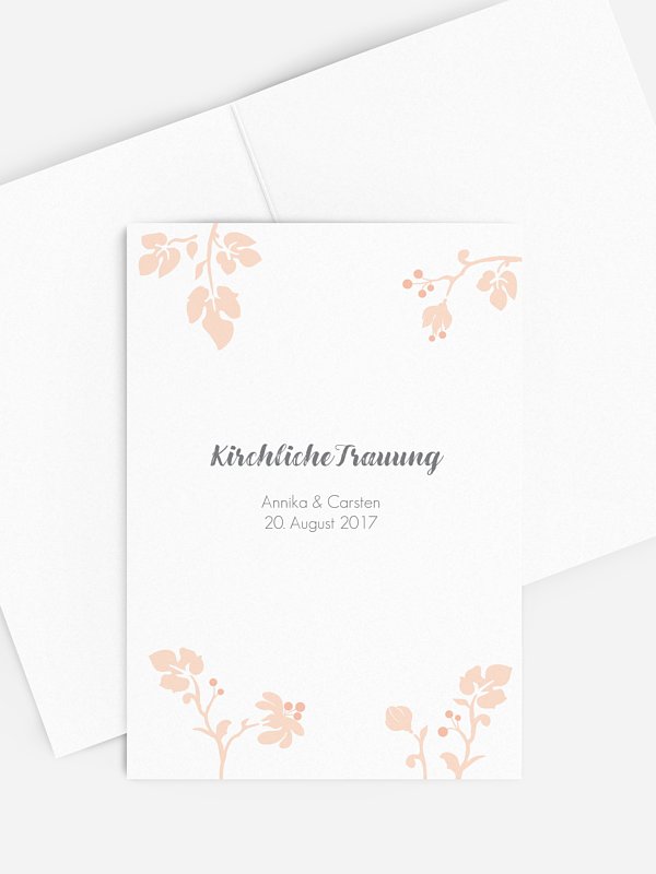 Kirchenheft Hochzeit Blattzart