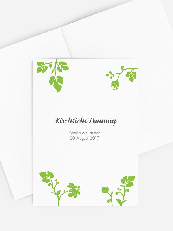 Kirchenheft Hochzeit Blattzart