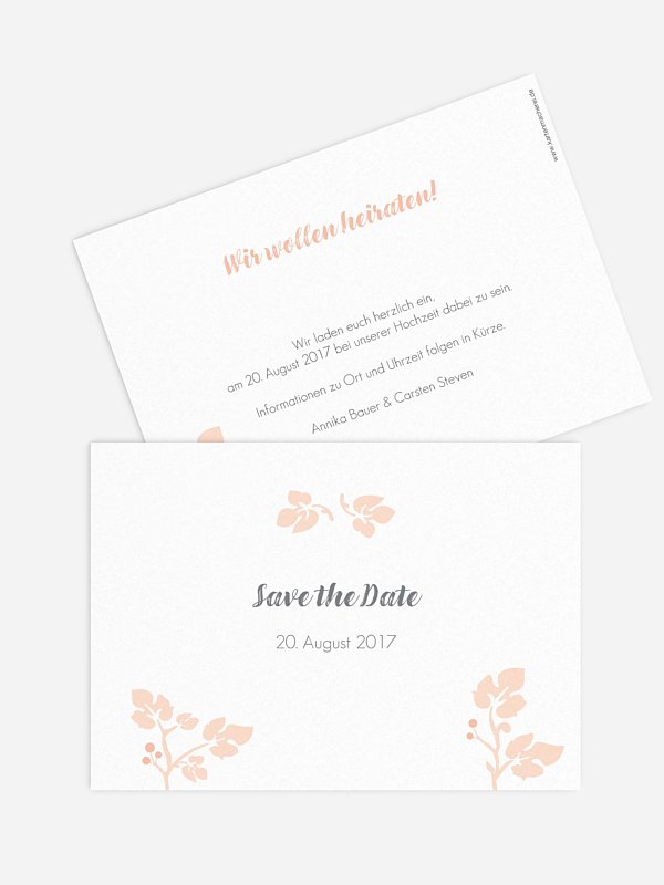 Save-the-Date Karte Blattzart