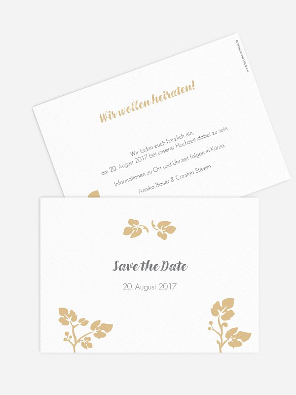 Save-the-Date Karte Blattzart