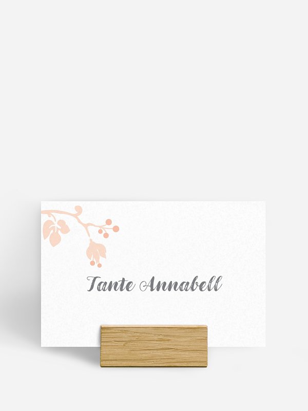 Tischkarte Hochzeit Blattzart