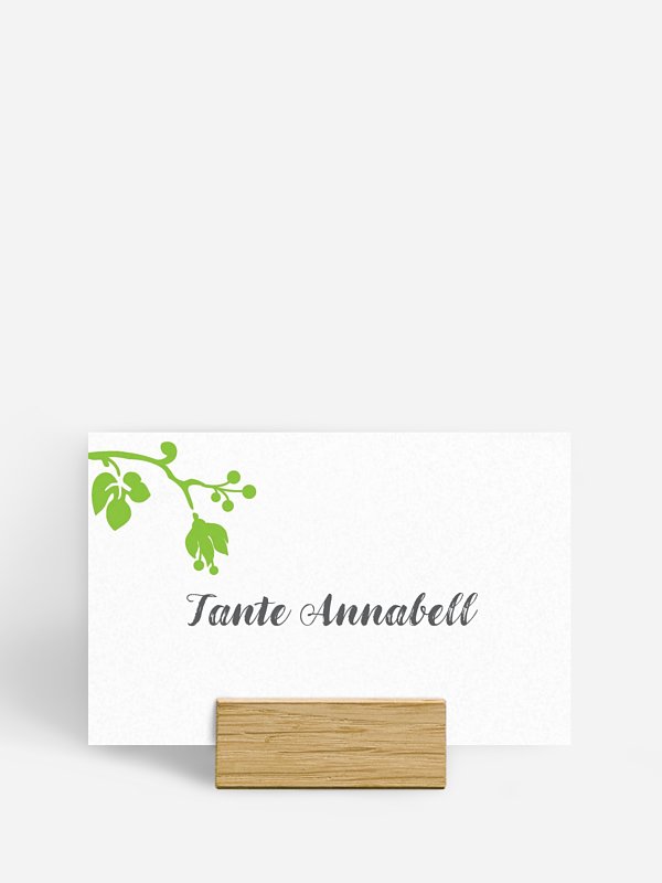 Tischkarte Hochzeit Blattzart