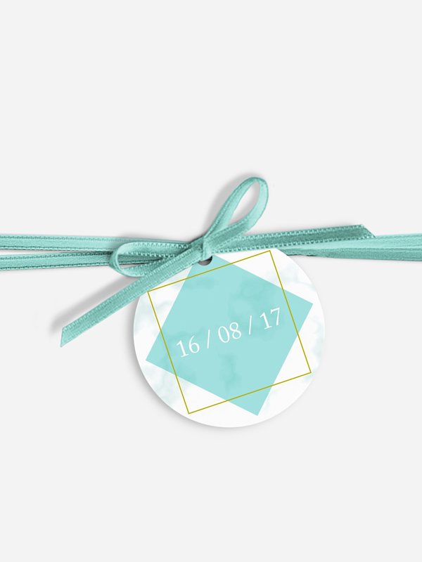 Anhänger mit Band zur Hochzeit Marble Chic
