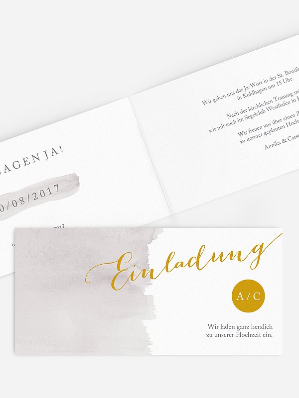 Hochzeitseinladung Colour Touch