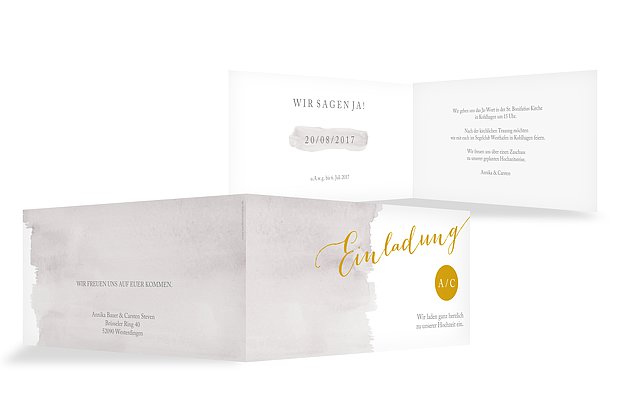 Hochzeitseinladung Colour Touch