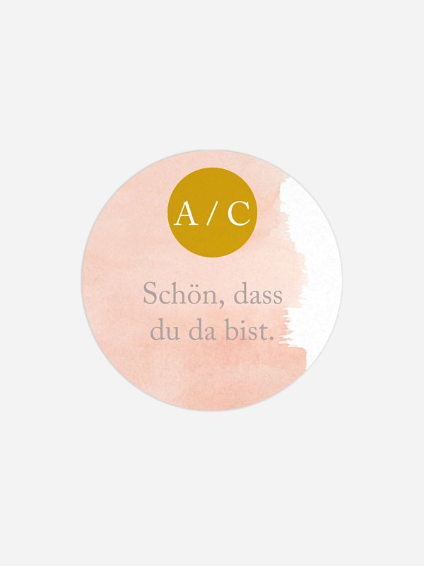 Geschenkaufkleber Hochzeit Colour Touch